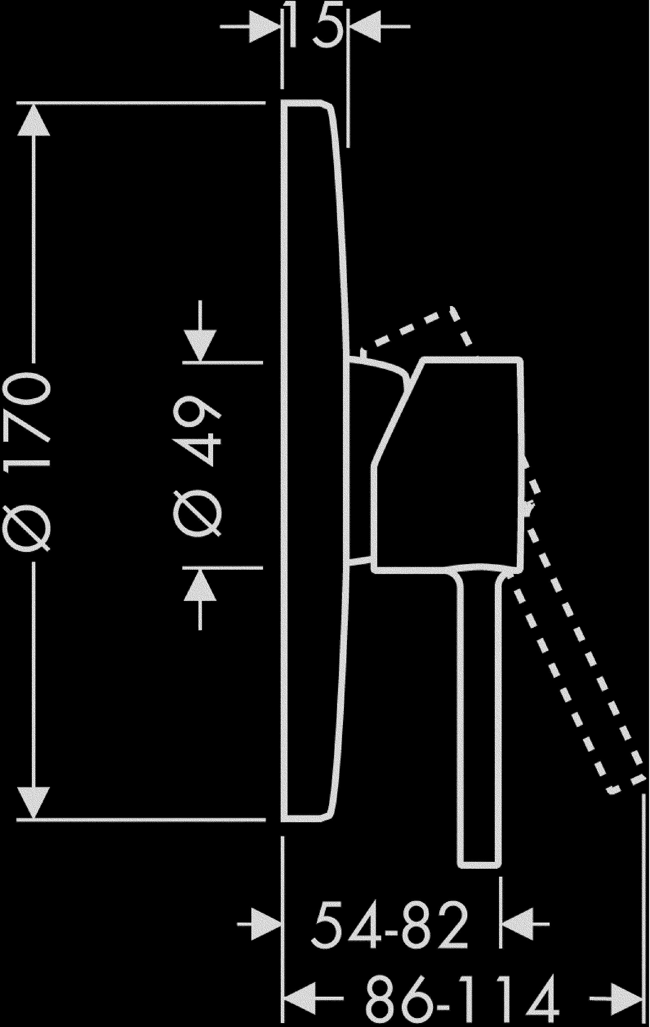 AXOR Starck Single lever manual shower mixer for concealed installation with pin handle