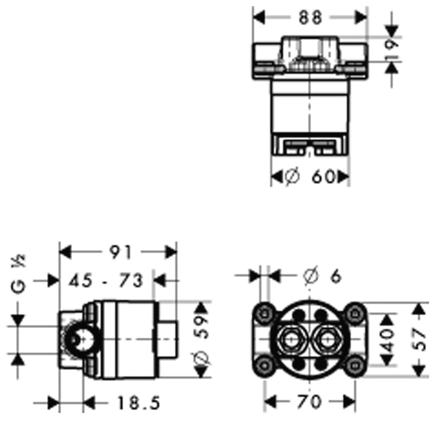 AX Starck basic set for thermostatic
