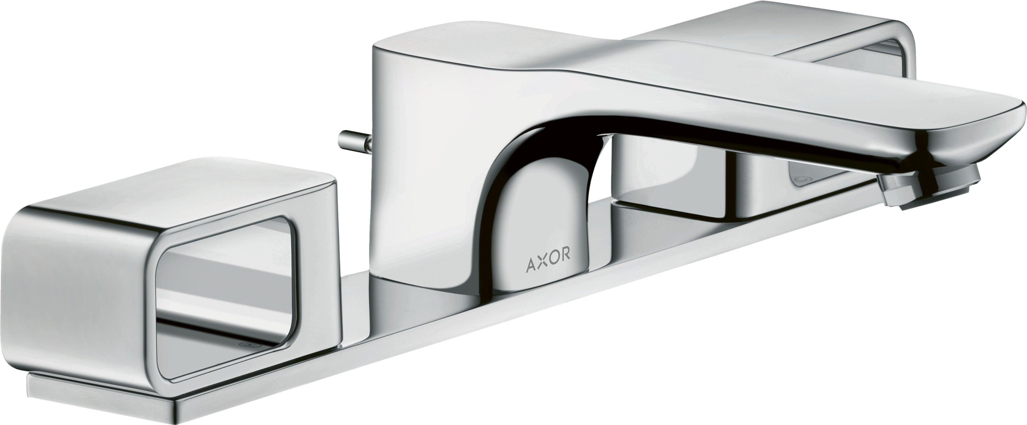 AXOR Urquiola 3-hole basin mixer 50 with plate and pop-up waste