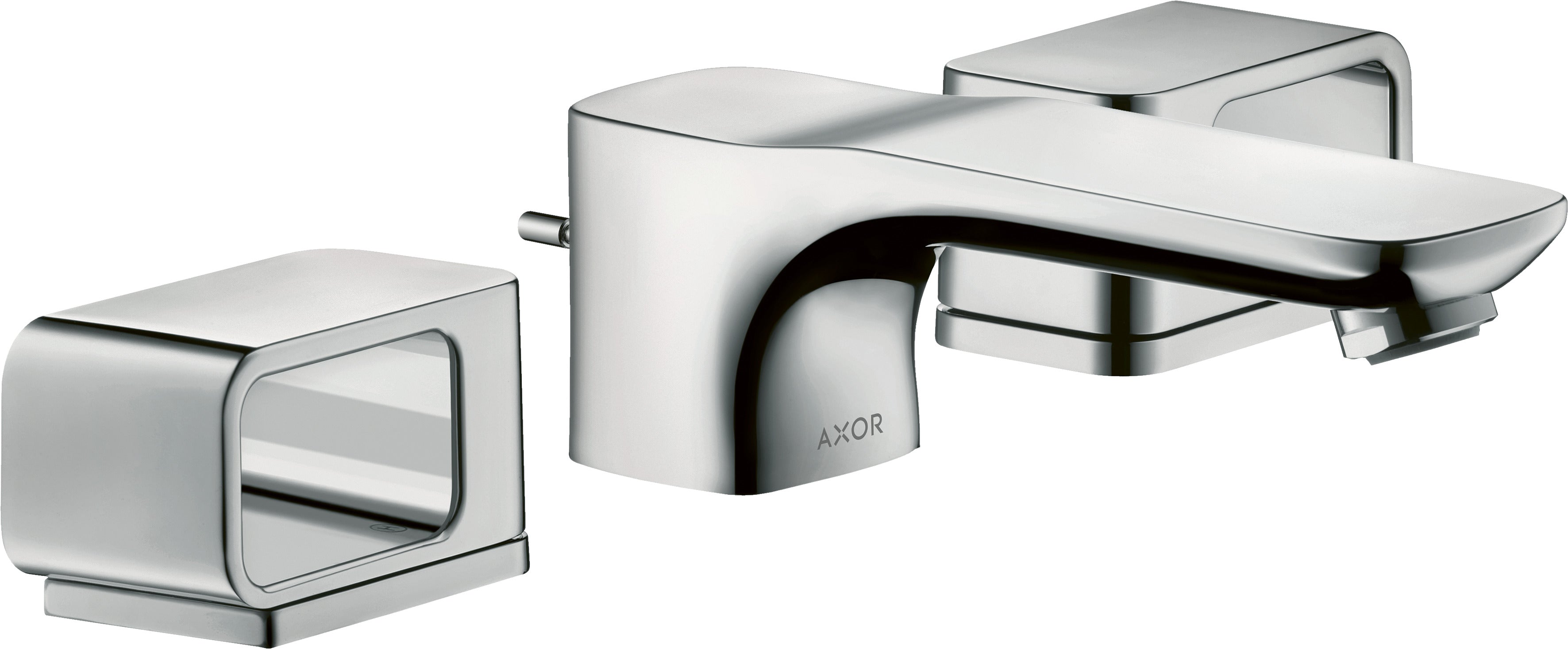 AXOR Urquiola 3-hole basin mixer 50 with escutcheons and pop-up waste