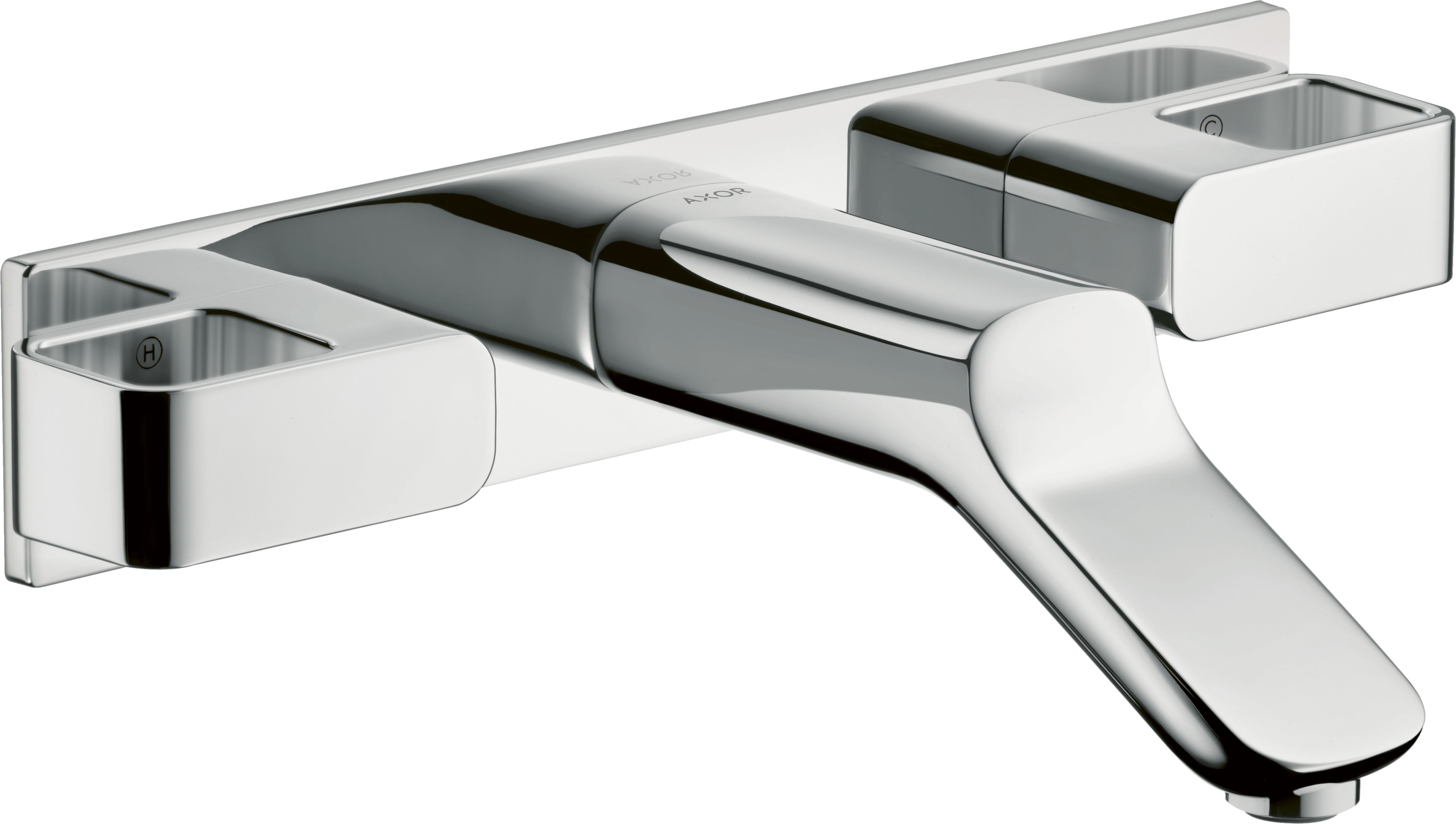 AXOR Urquiola 3-hole basin mixer for concealed installation wall-mounted with spout 168 mm