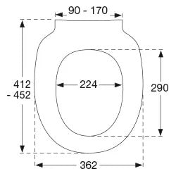 Toilet seat Pressalit Chilli with soft close w/cover White Universal hinge