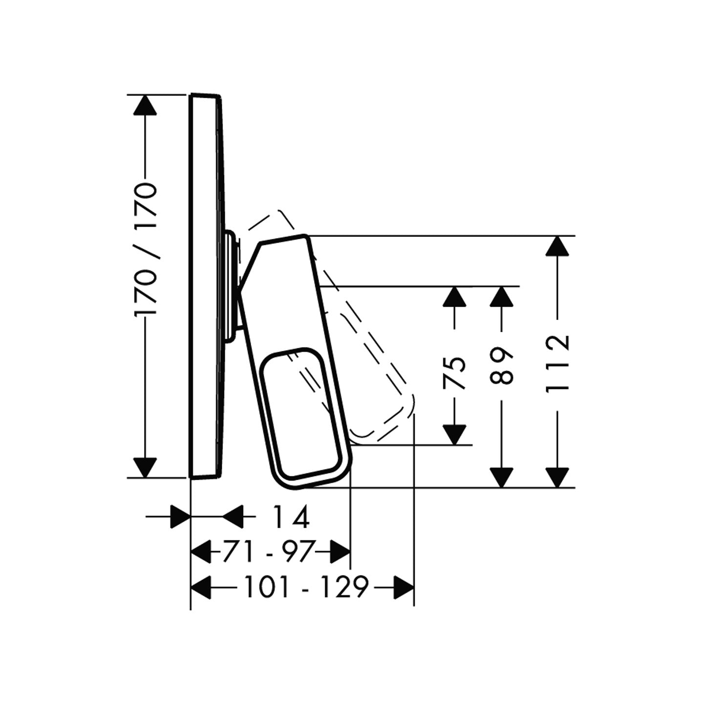 AXOR Urquiola Single lever manual shower mixer for concealed installation