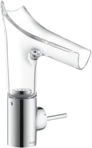 AXOR Starck V Single lever basin mixer 140 with glass spout without waste