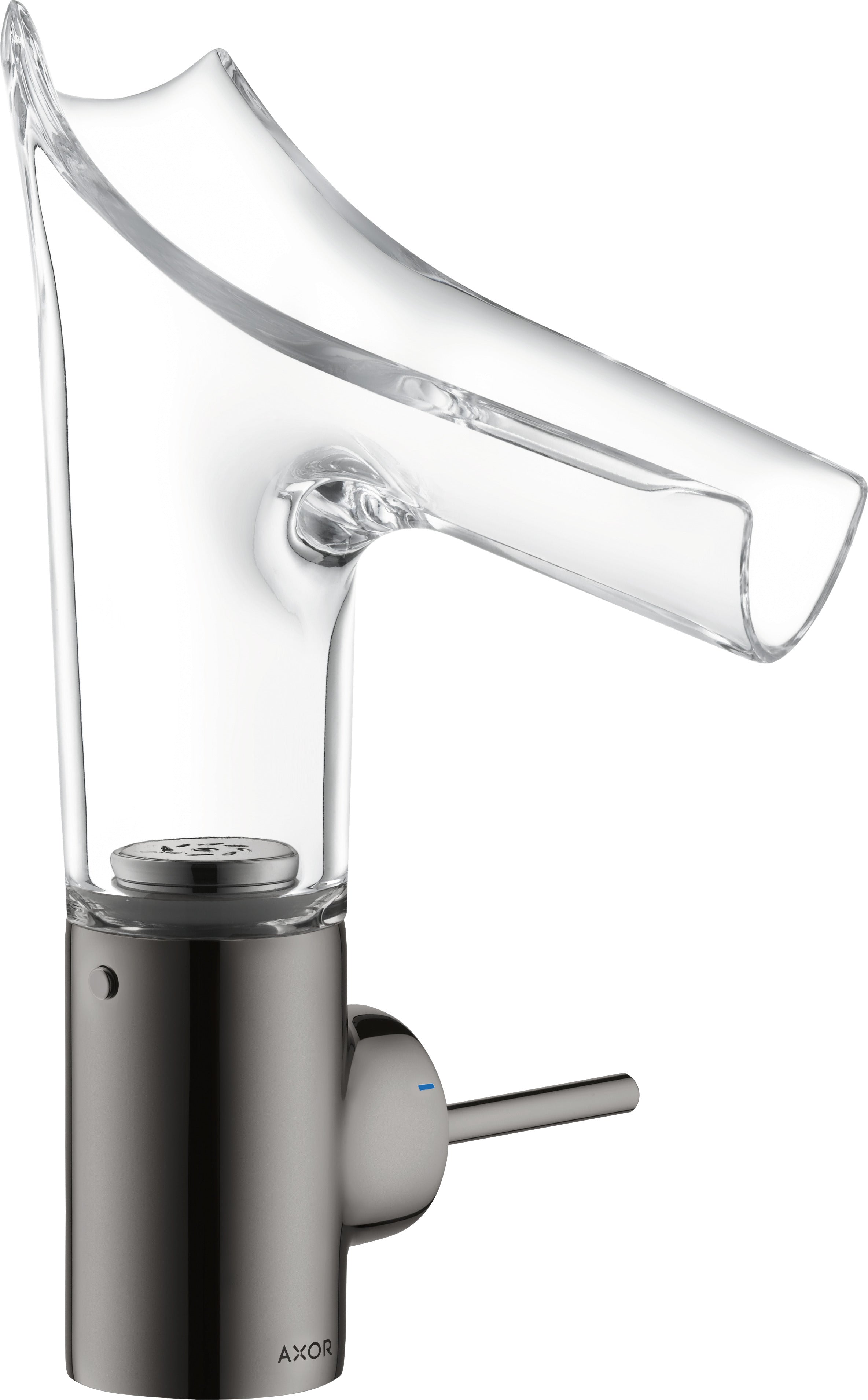 AXOR Starck V Single lever basin mixer 140 with glass spout without waste