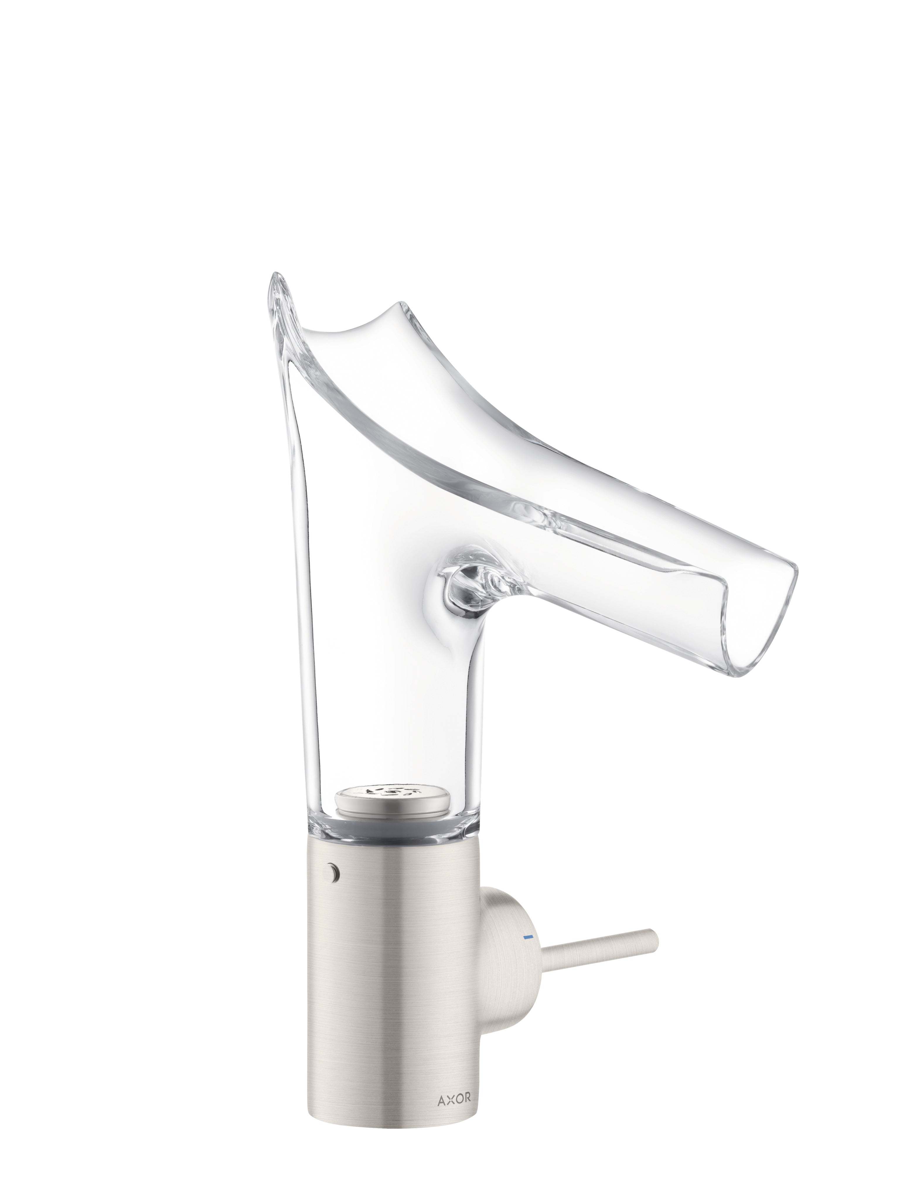 AXOR Starck V Single lever basin mixer 140 with glass spout without waste