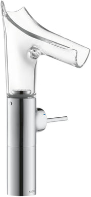 AXOR Starck V Single lever basin mixer 220 with glass spout for wash bowls without waste