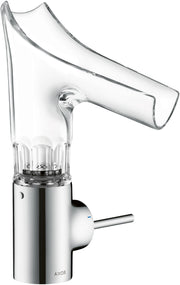 AXOR Starck V Single lever basin mixer 140 with glass spout - bevel cut without waste