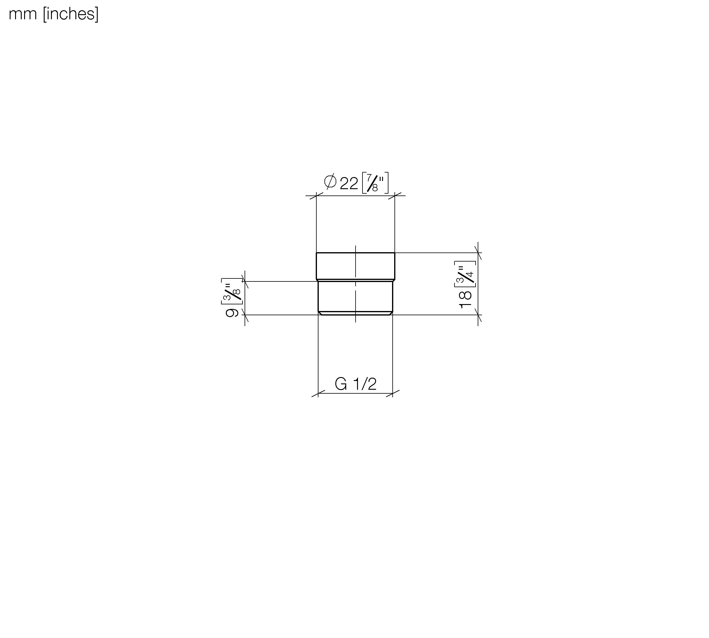 Adapter For Shower Outlet 3 8 X 1 2 Chrome