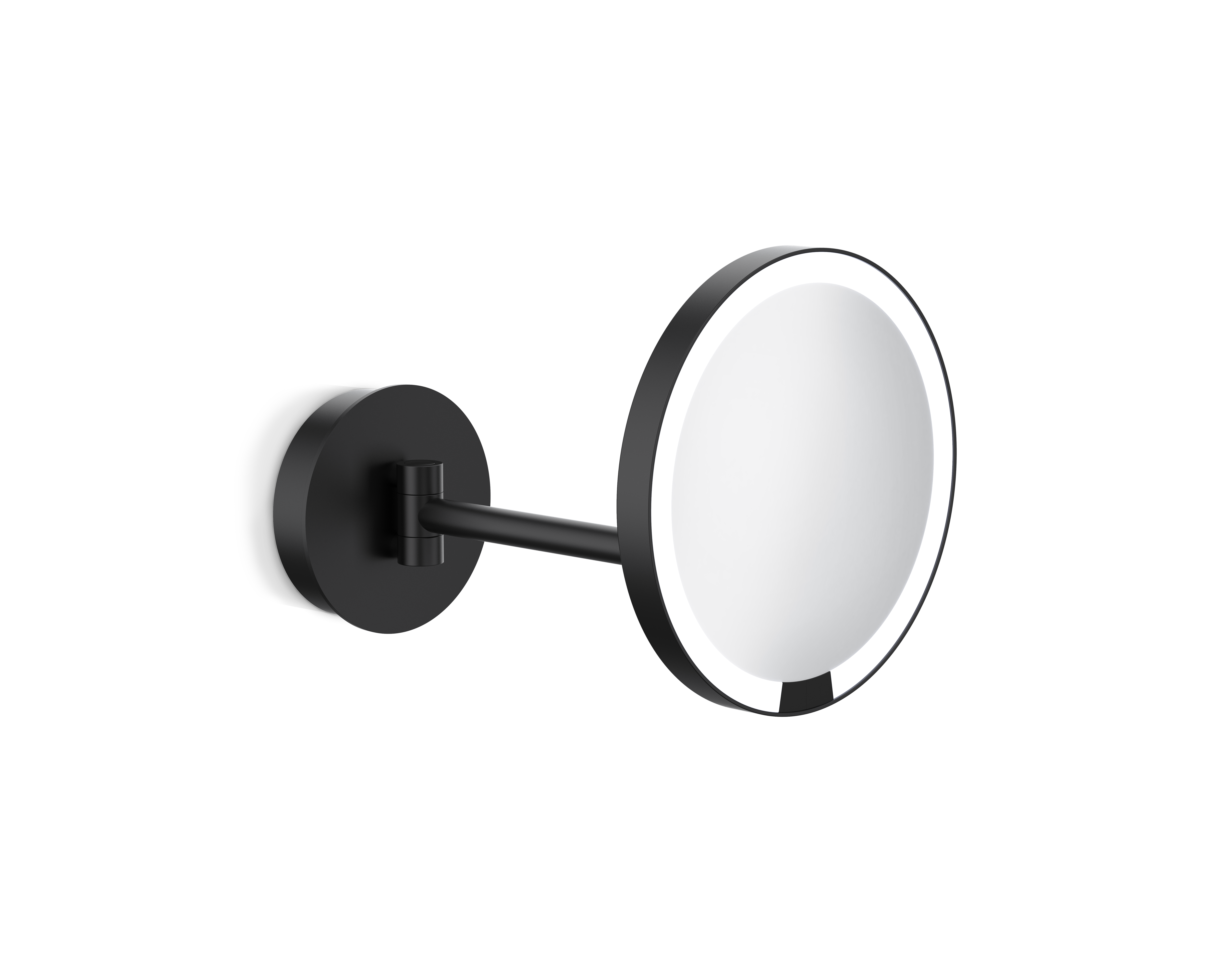 JUST LOOK WR LED Cosmetic mirror illuminated - Wall mounted - Black matt - 5x magnification - Rechargeable