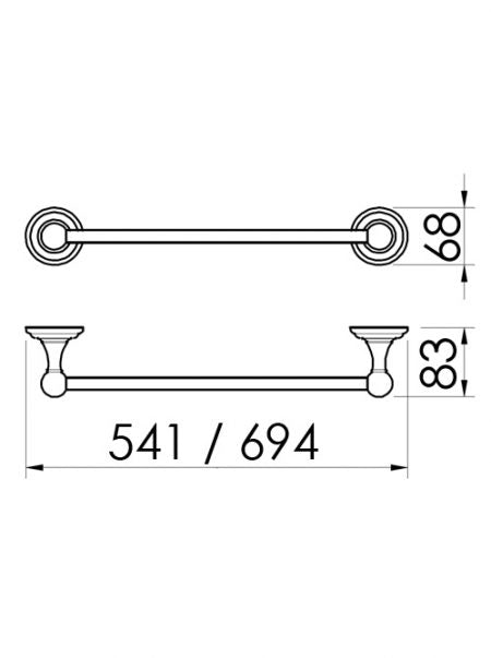 EDWARDIAN - Towel Rail 450mm