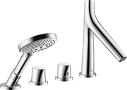 AXOR Starck Organic 4-hole rim-mounted thermostatic bath mixer