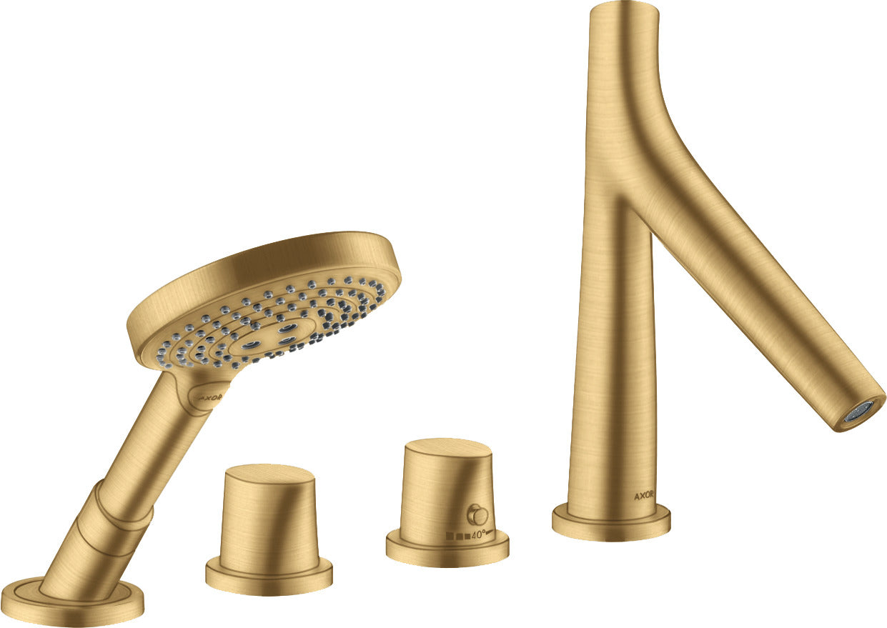 AXOR Starck Organic 4-hole tile mounted thermostatic bath mixer