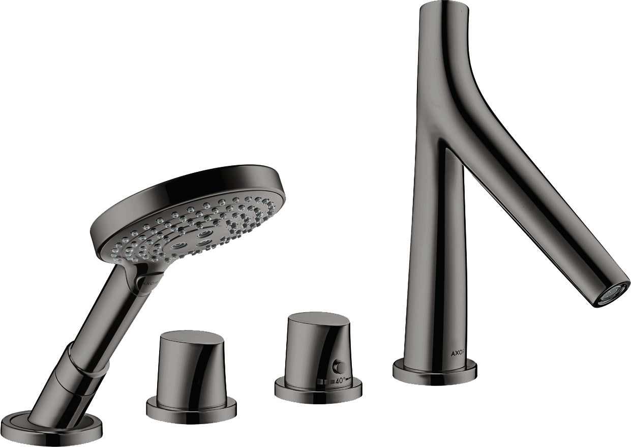 AXOR Starck Organic 4-hole tile mounted thermostatic bath mixer