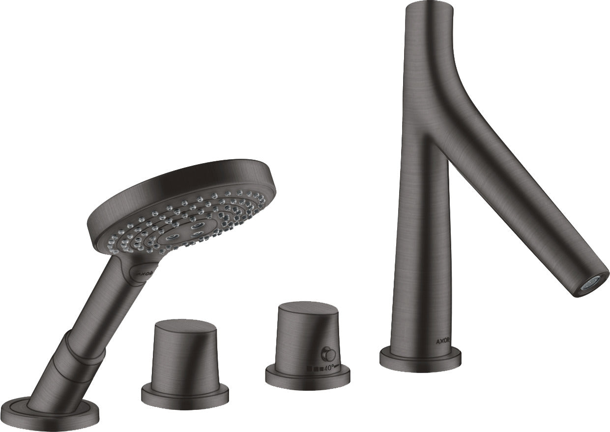 AXOR Starck Organic 4-hole tile mounted thermostatic bath mixer