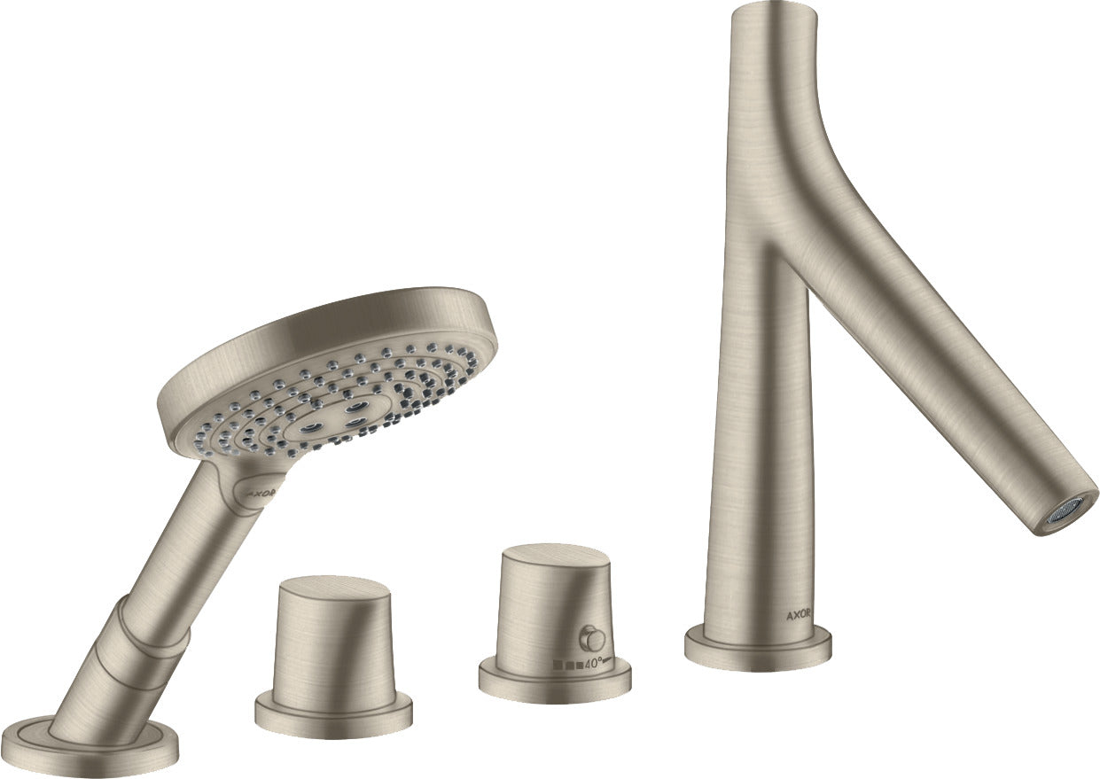 AXOR Starck Organic 4-hole tile mounted thermostatic bath mixer