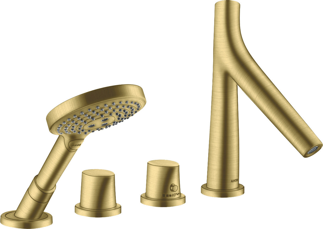 AXOR Starck Organic 4-hole tile mounted thermostatic bath mixer