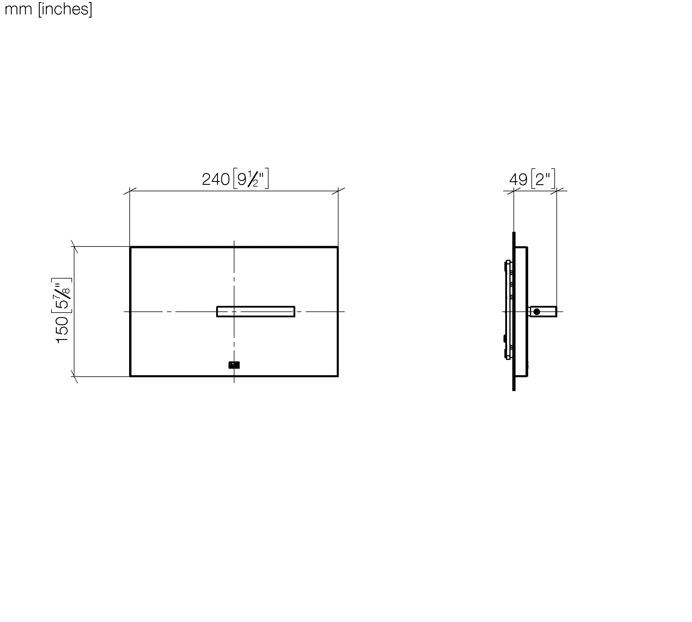 Cover Plate For The Concealed Wc Cistern Made By Tece Chrome