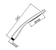 CLARO - 100mm Shower Head