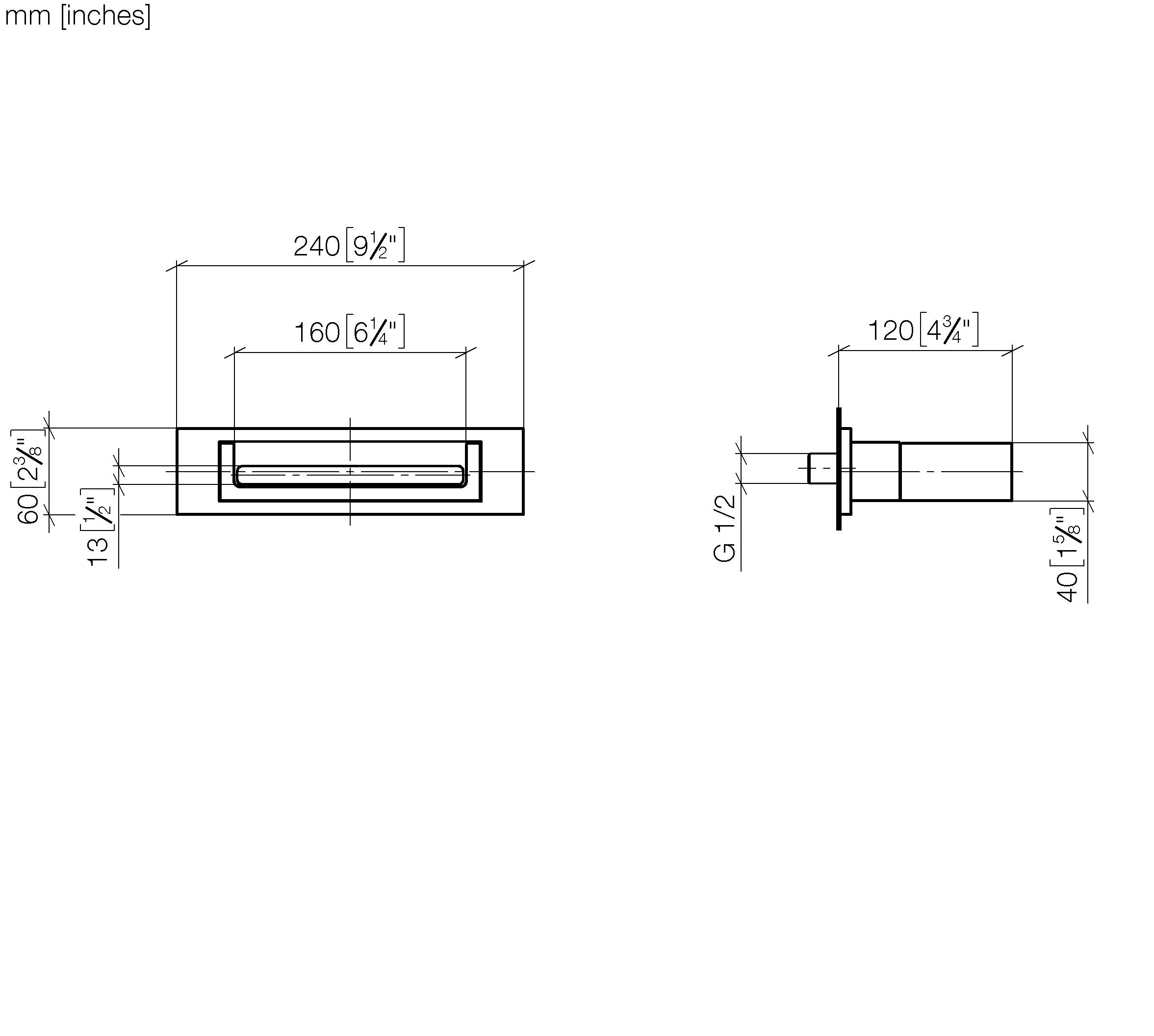 Water Fall Cascade Spout For Wall Mounting Chrome
