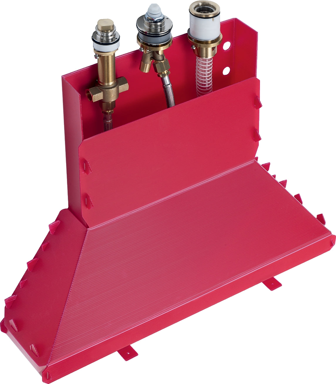 Basic set for 3-hole rim-mounted single lever bath mixer with Secuflex