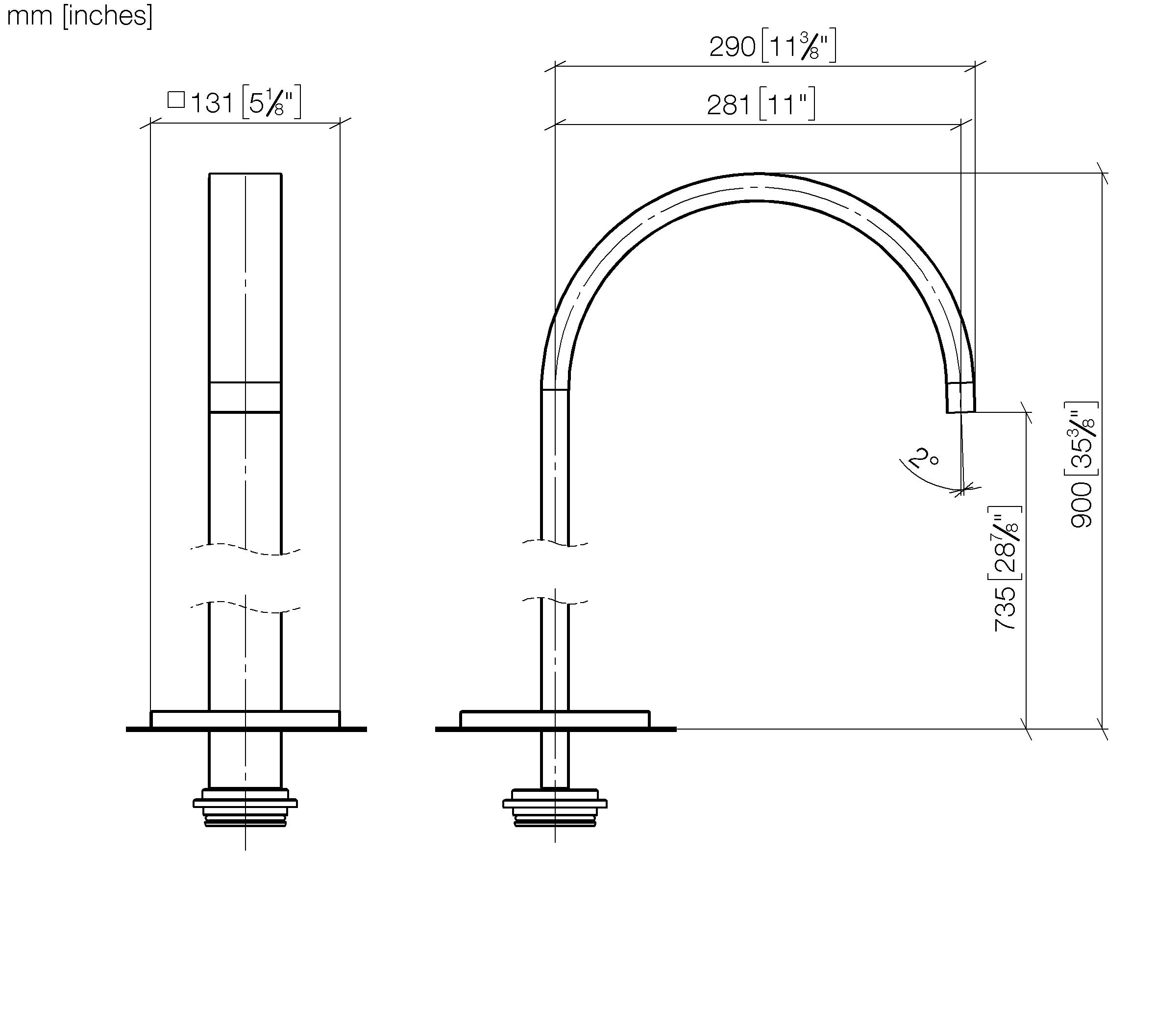Mem Bath Spout Without Diverter For Free Standing Assembly Chrome