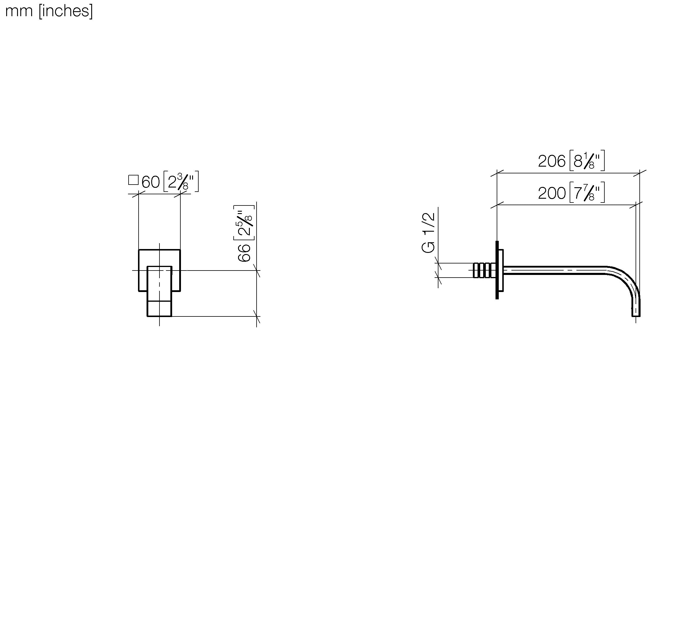 Mem Wall Mounted Basin Spout Without Pop Up Waste Chrome