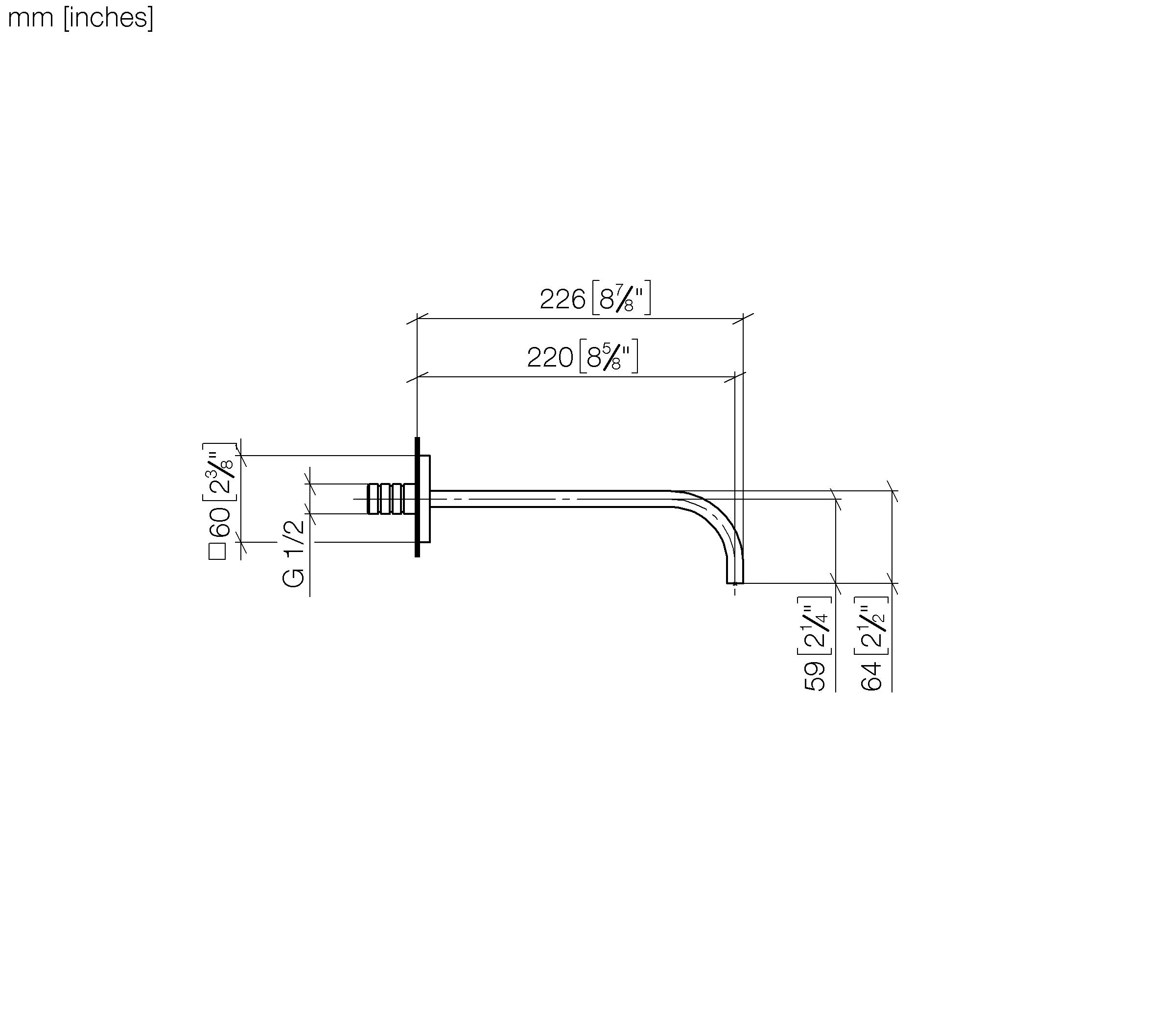 Mem Bath Spout For Wall Mounting Chrome