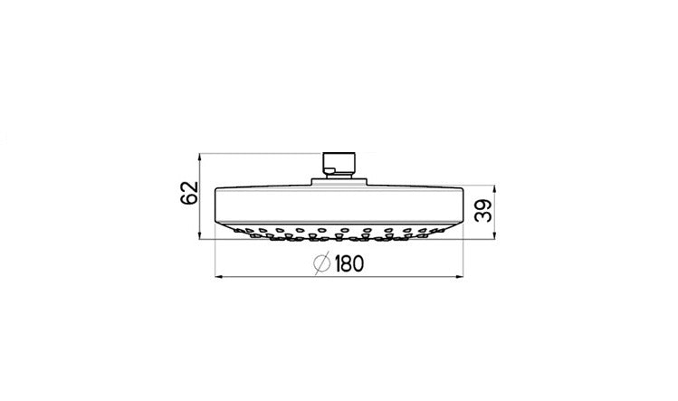 VASTUS - Fixed Easy Clean Shower Head
