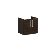 Root Washbasin Unit, With Doors, Walnut, Without Washbasin