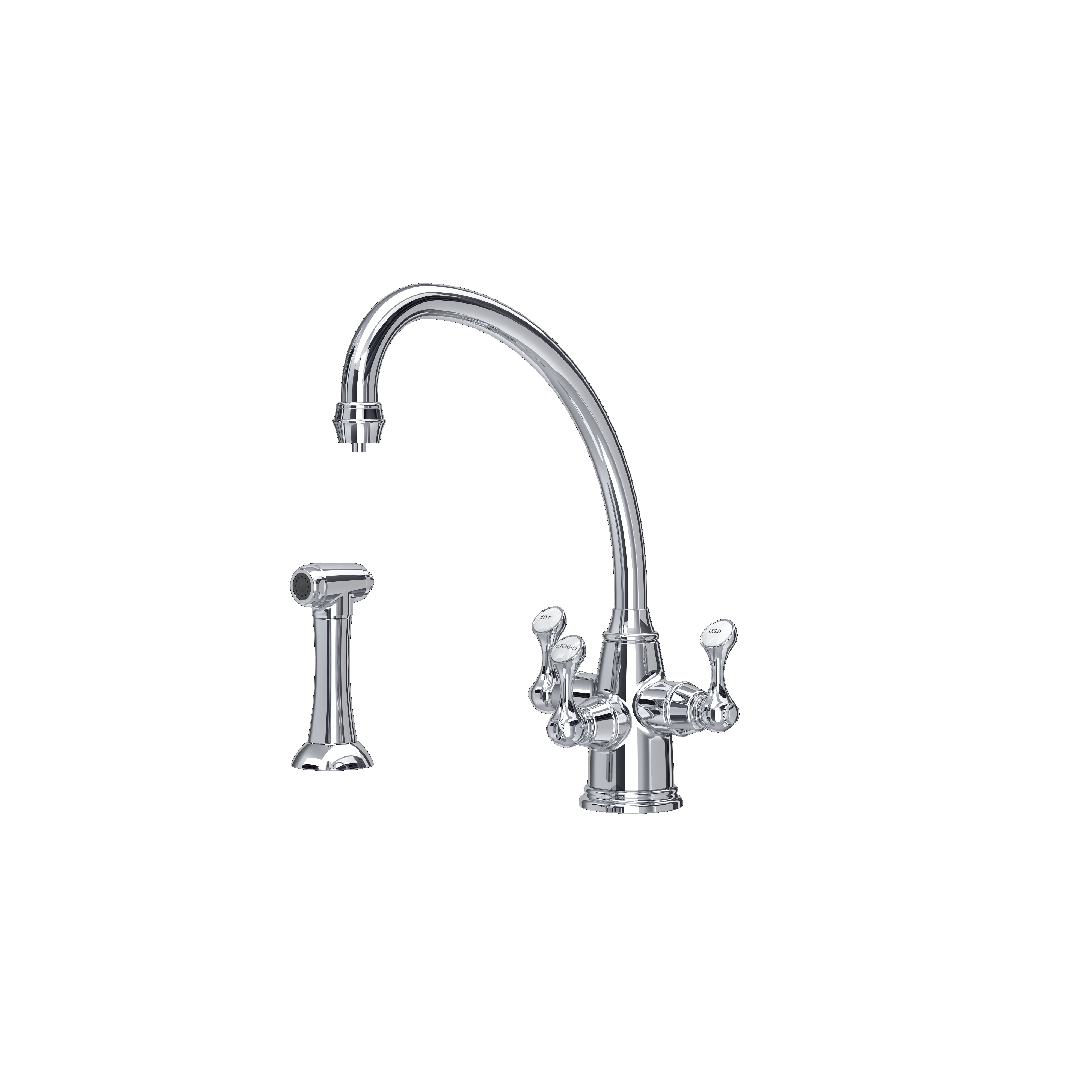 THE ETRUSCAN COLLECTION Sink mixer with filtration and rinse