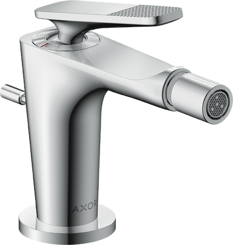 AXOR Citterio C Single lever bidet mixer with pop-up waste set - cubic cut