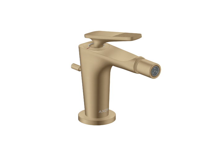 AXOR Citterio C Single lever bidet mixer with pop-up waste set - cubic cut