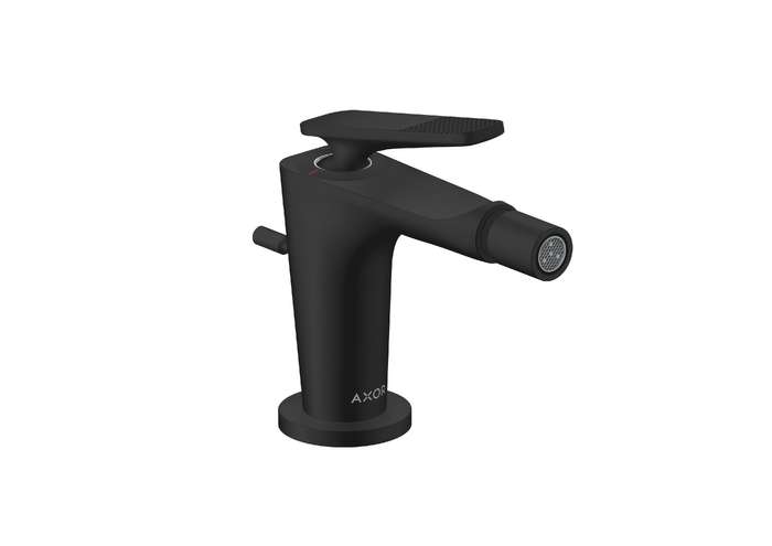 AXOR Citterio C Single lever bidet mixer with pop-up waste set - cubic cut