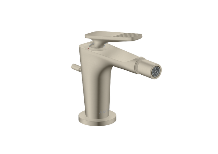 AXOR Citterio C Single lever bidet mixer with pop-up waste set - cubic cut