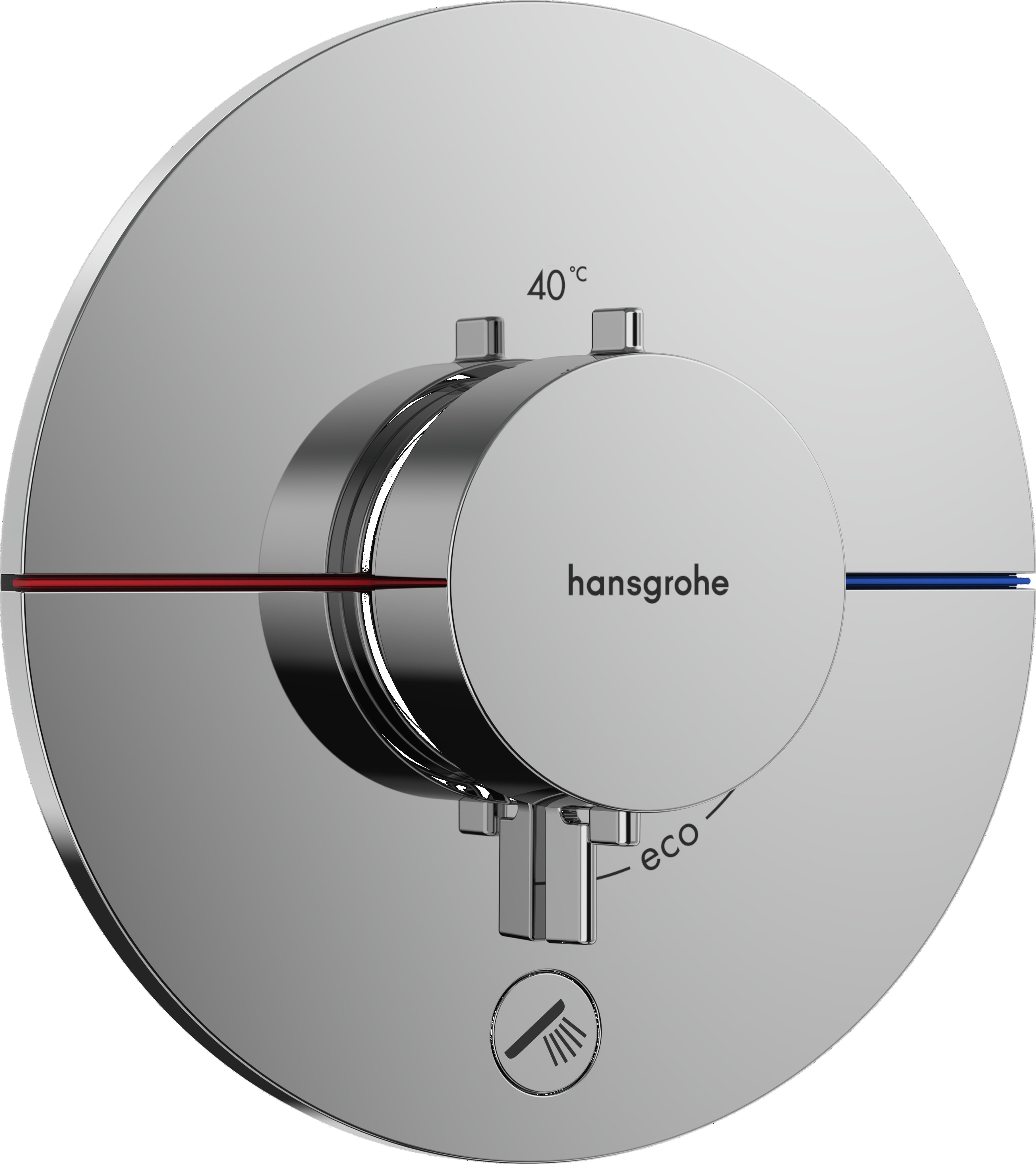 ShowerSelect Comfort S Thermostat for concealed installation for 1 function and additional outlet