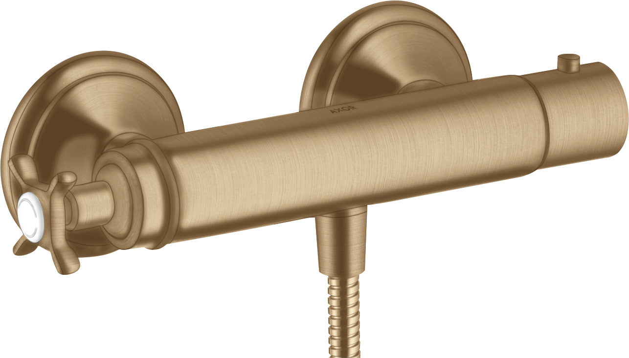 AXOR Montreux Thermostatic shower mixer for exposed installation with cross handle