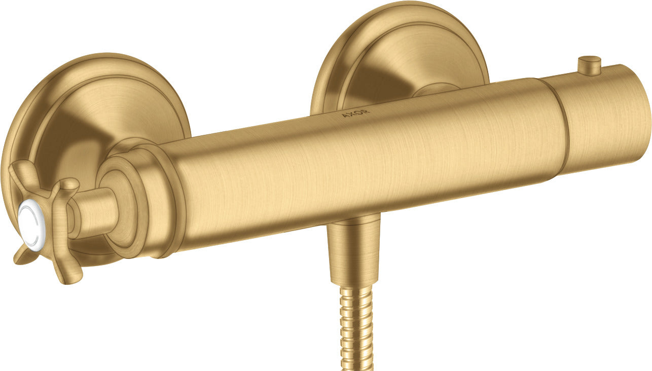 AXOR Montreux Thermostatic shower mixer for exposed installation with cross handle