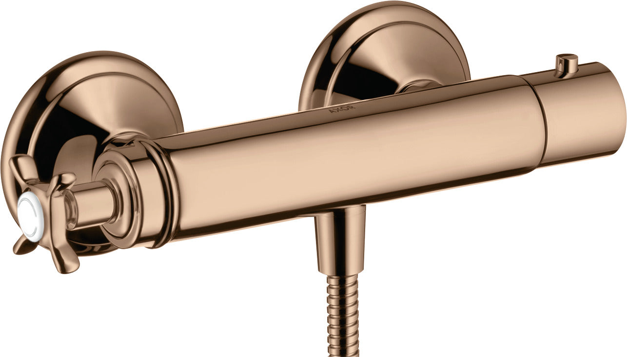 AXOR Montreux Thermostatic shower mixer for exposed installation with cross handle