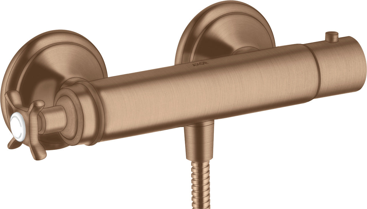 AXOR Montreux Thermostatic shower mixer for exposed installation with cross handle