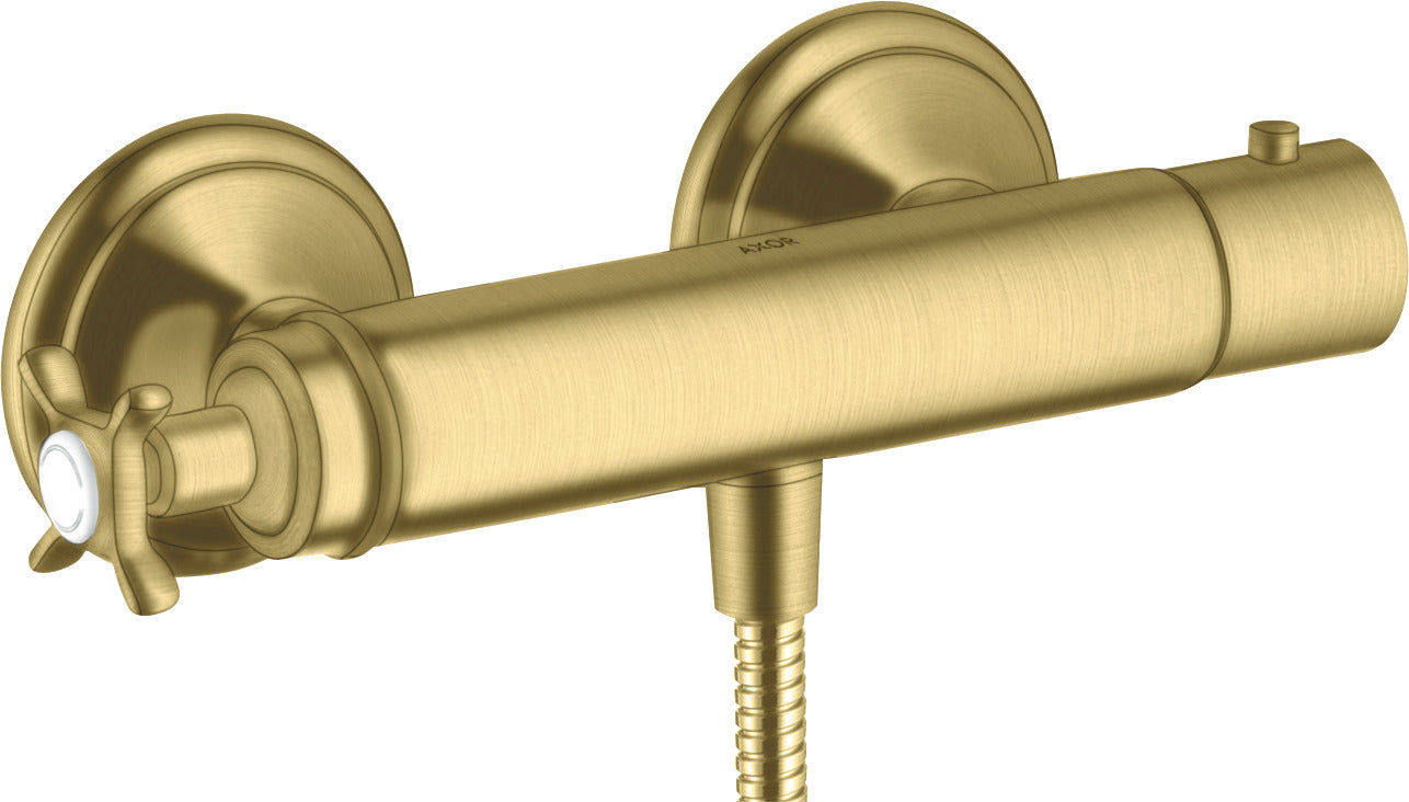 AXOR Montreux Thermostatic shower mixer for exposed installation with cross handle