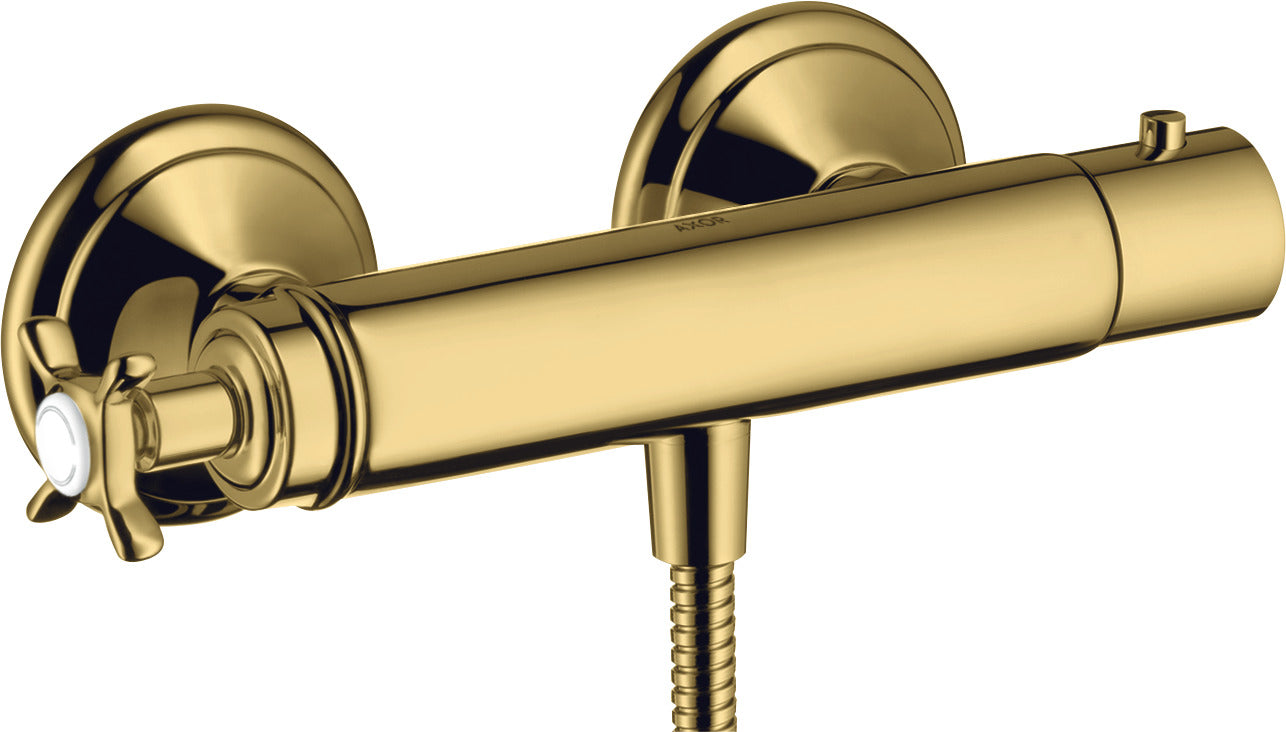 AXOR Montreux Thermostatic shower mixer for exposed installation with cross handle