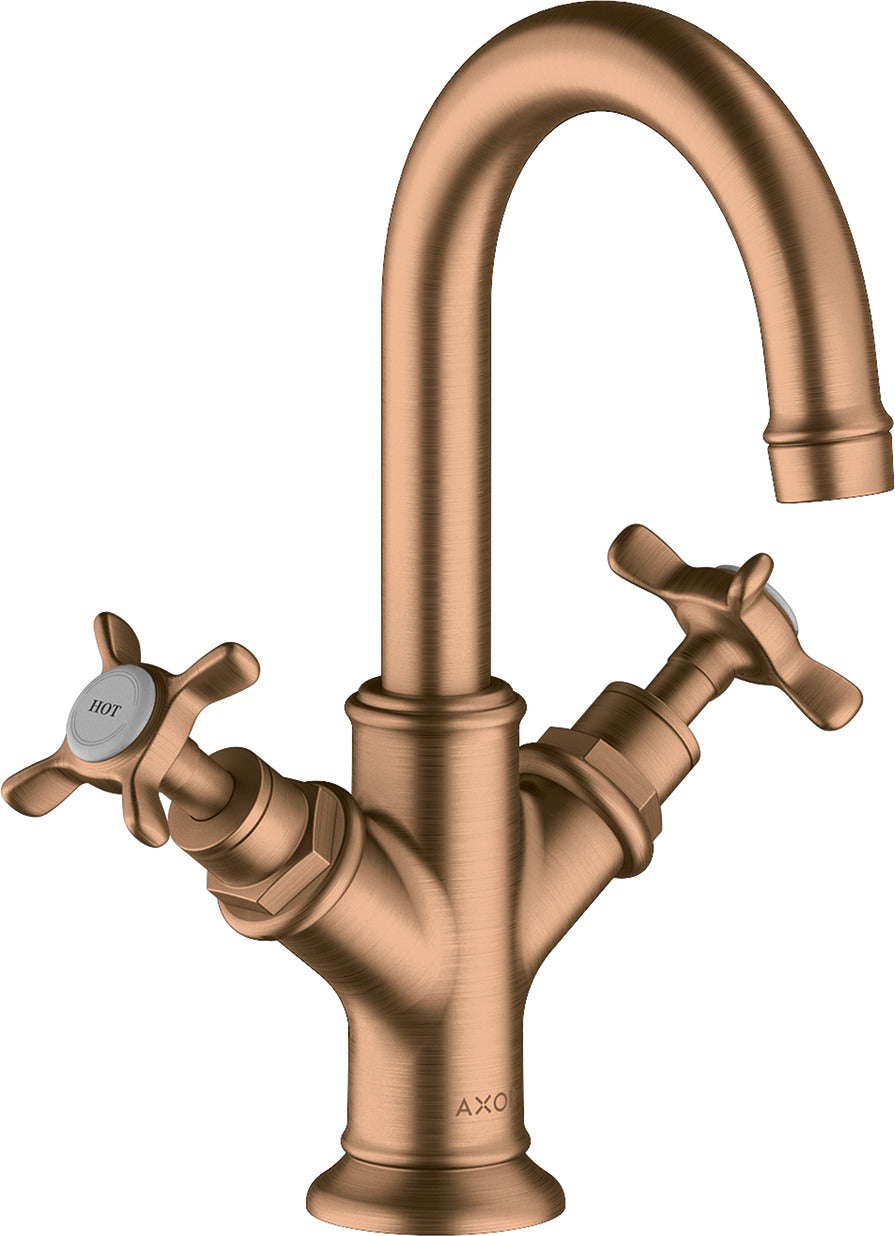 AXOR Montreux 2-handle basin mixer 160 with cross handles for cloakroom basins with pop-up waste