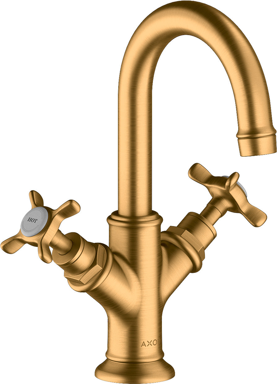 AXOR Montreux 2-handle basin mixer 160 with cross handles for cloakroom basins with pop-up waste