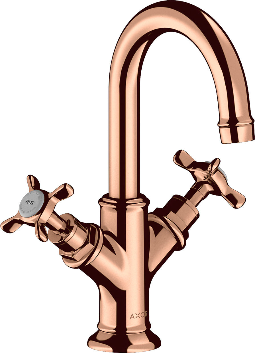 AXOR Montreux 2-handle basin mixer 160 with cross handles for cloakroom basins with pop-up waste
