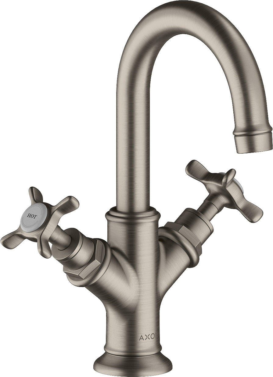 AXOR Montreux 2-handle basin mixer 160 with cross handles for cloakroom basins with pop-up waste