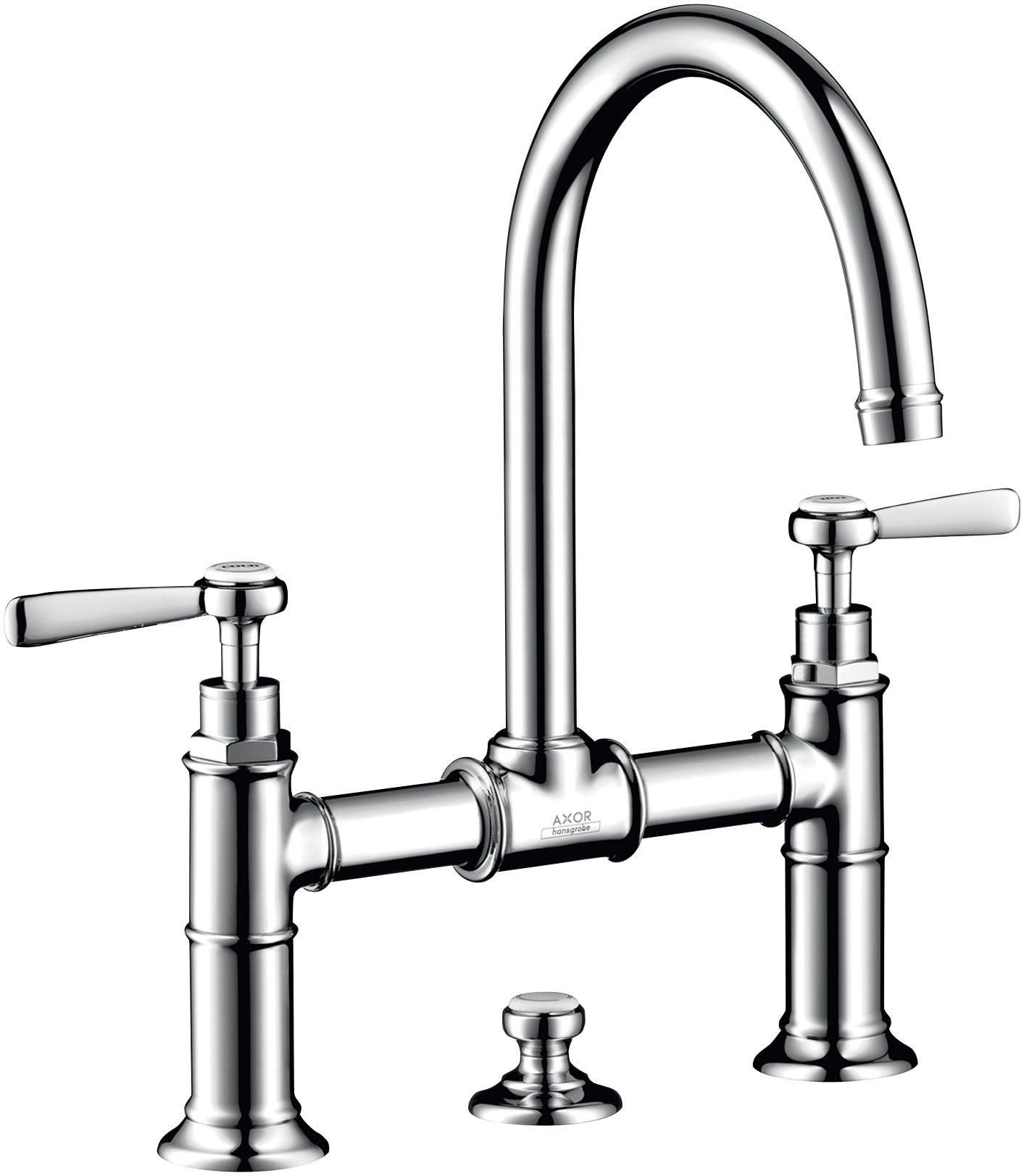 AXOR Montreux 2-handle basin mixer 220 with lever handles and pop-up waste