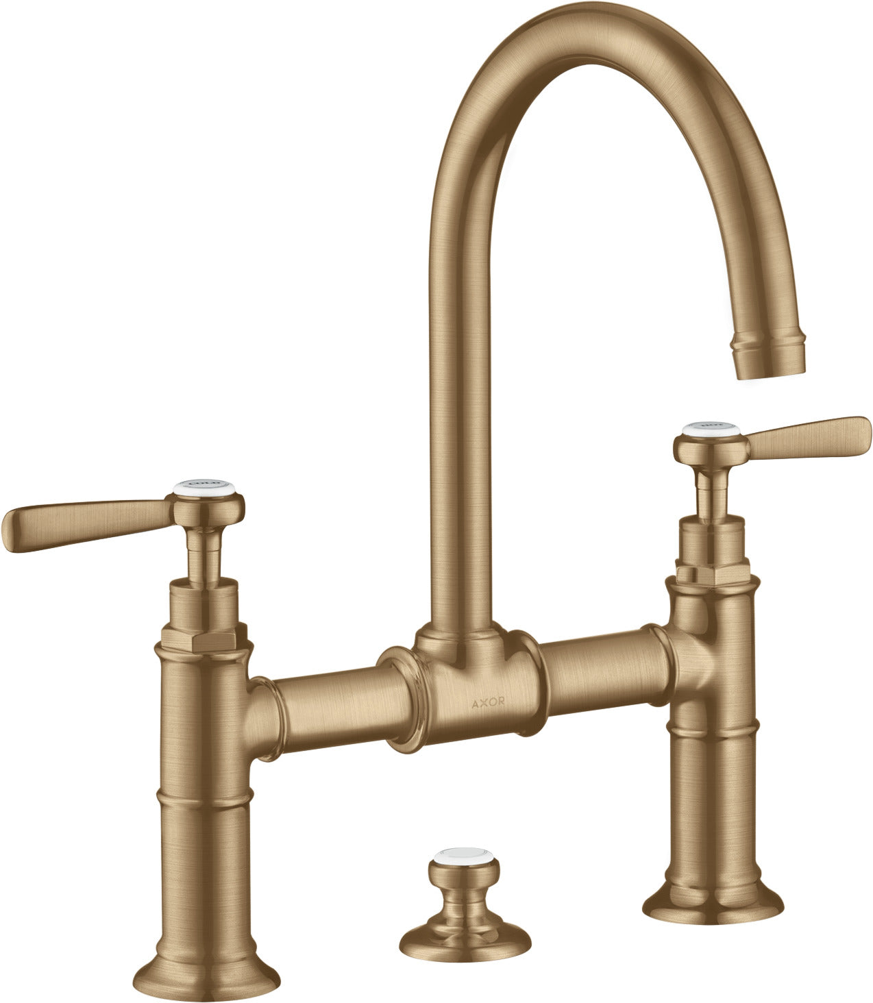 AXOR Montreux 2-handle basin mixer 220 with lever handles and pop-up waste