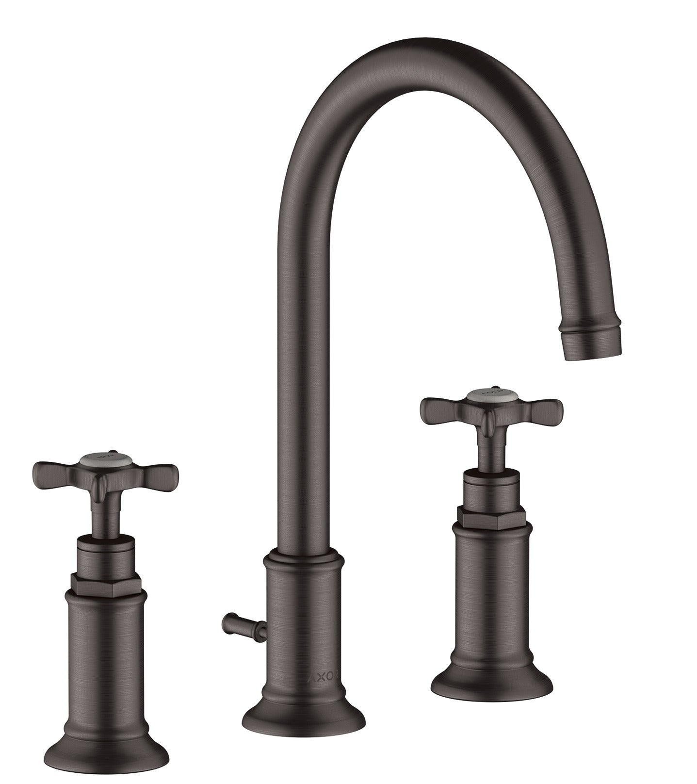 AXOR Montreux 3-hole basin mixer 180 with cross handles and pop-up waste