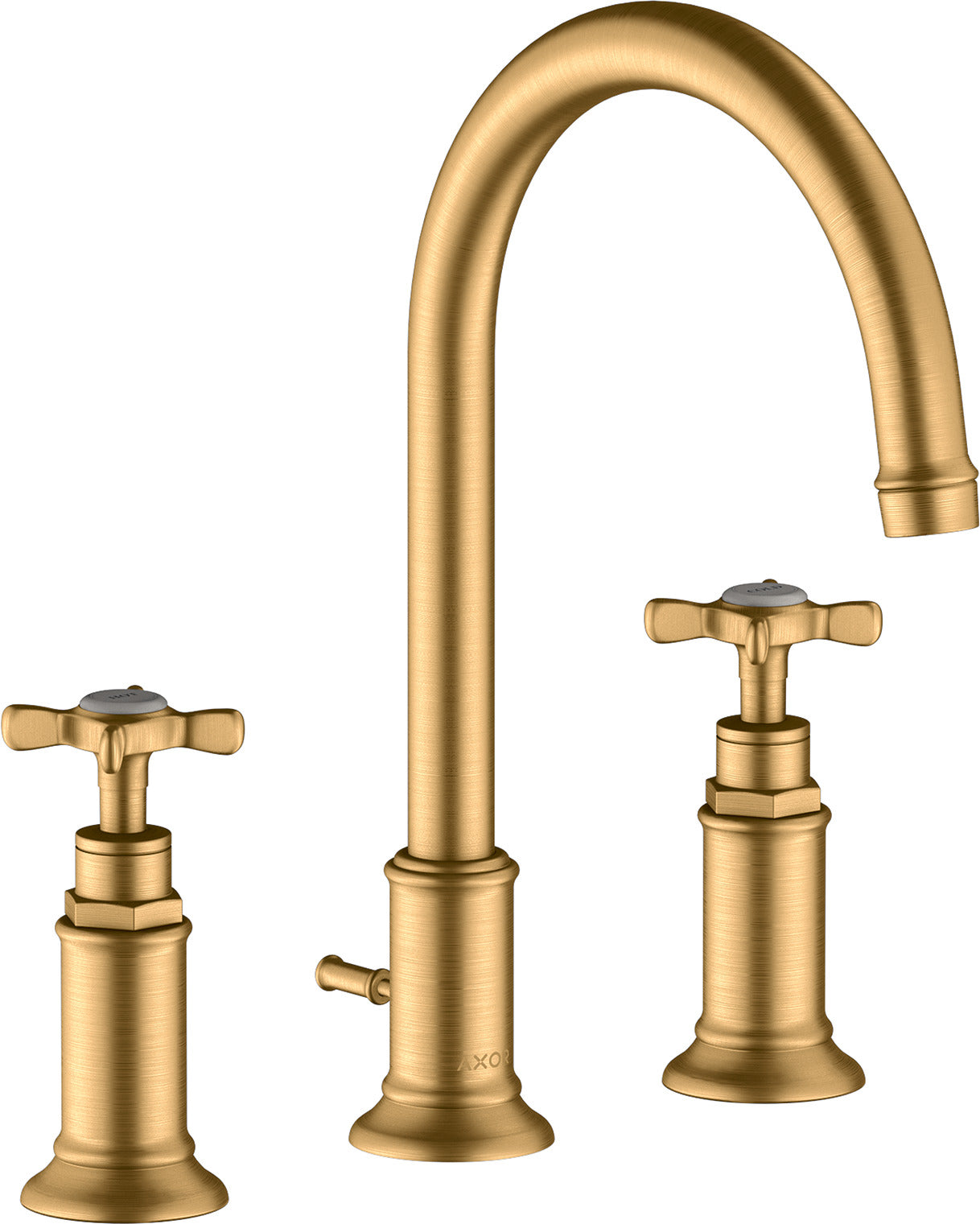 AXOR Montreux 3-hole basin mixer 180 with cross handles and pop-up waste